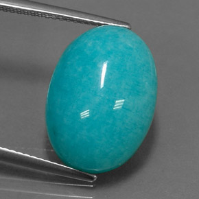 Amazonite Vert bleu naturelle Coupe ovale, 11.39 ct, Opaque