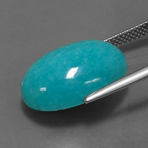 Amazonite Vert bleu naturelle Coupe ovale, 11.39 ct, Opaque