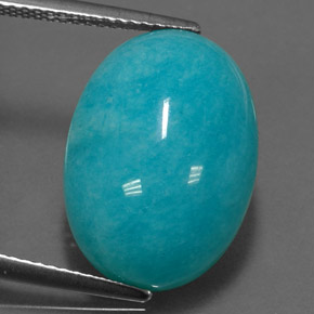 Amazonite Bleu vert naturelle Coupe ovale, 11.57 ct, Opaque