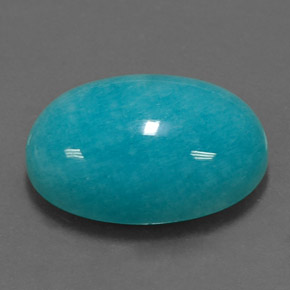 Amazonite Bleu vert naturelle Coupe ovale, 11.57 ct, Opaque