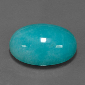 Amazonite vert bleu naturelle coupe ovale, 11,47 ct, opaque