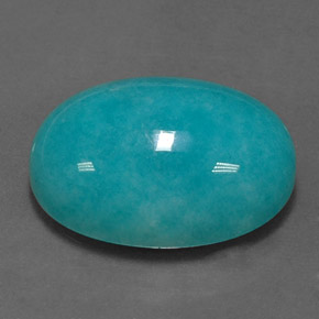 Amazonite Bleu vert naturelle Coupe ovale, 12.46 ct, Opaque