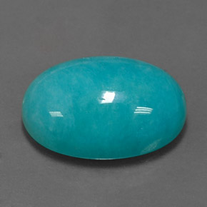 Amazonite bleu vert naturelle coupe ovale, 11,27 ct, opaque