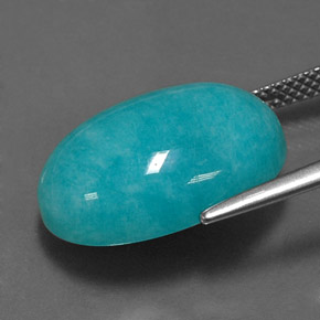 Amazonite Bleu vert naturelle Coupe ovale, 11.92 ct, Opaque