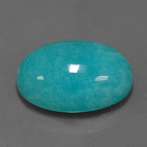 Amazonite vert naturelle coupe ovale, 11,41 ct, opaque