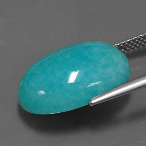 Amazonite vert naturelle coupe ovale, 11,41 ct, opaque