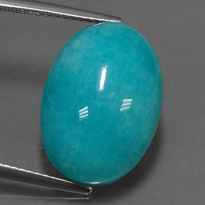 Amazonite Bleu vert naturelle Coupe ovale, 11.14 ct, Opaque