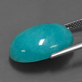 Amazonite Bleu vert naturelle Coupe ovale, 11.14 ct, Opaque