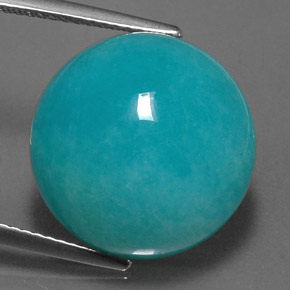 Amazonite Bleu vert naturelle Coupe roude, 13.50 ct, Opaque
