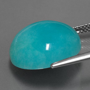 Amazonite Bleu vert naturelle Coupe roude, 13.50 ct, Opaque