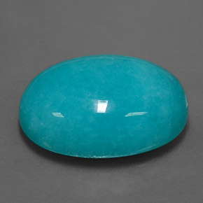 Amazonite bleu vert naturelle coupe ovale, 15,91 ct, opaque
