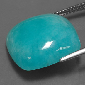 Amazonite Bleu vert naturelle Coupe coussin, 21.01 ct, Opaque