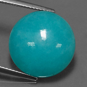 Amazonite Bleu vert naturelle Coupe roude, 11.18 ct, Opaque