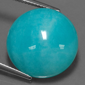 Amazonite bleu vert naturelle coupe roude, 16,69 ct, opaque