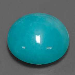 Amazonite bleu vert naturelle coupe roude, 16,69 ct, opaque
