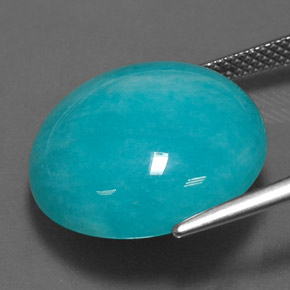 Amazonite bleu vert naturelle coupe roude, 16,69 ct, opaque