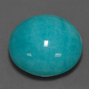 Amazonite bleu-vert naturelle coupe roude, 17,74 ct, opaque