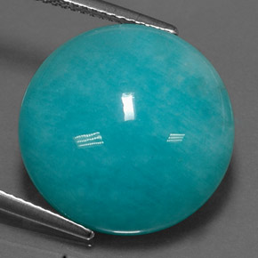 Amazonite bleu vert naturelle coupe roude, 16,27 ct, opaque