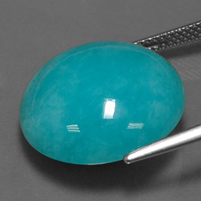 Amazonite bleu vert naturelle coupe roude, 16,27 ct, opaque