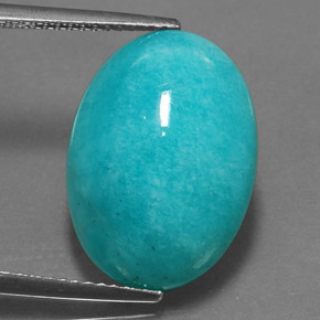 Amazonite vert naturelle coupe ovale, 11,08 ct, opaque