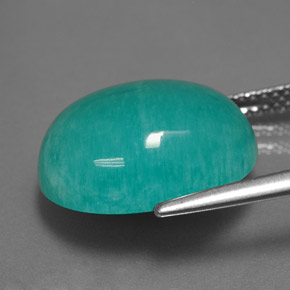 Amazonite Vert bleu naturelle Coupe ovale, 10.32 ct, Opaque