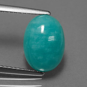 Amazonite Vert bleu naturelle Coupe ovale, 2.90 ct, Opaque