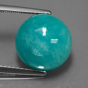 Amazonite Vert bleu naturelle Coupe roude, 7.29 ct, Opaque