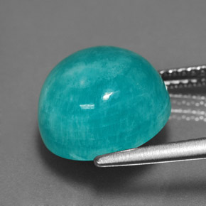 Amazonite Vert bleu naturelle Coupe roude, 7.29 ct, Opaque