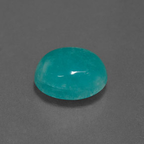 Amazonite Vert bleu naturelle Coupe ovale, 1,87 ct, Opaque
