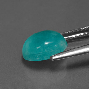 Amazonite Vert bleu naturelle Coupe ovale, 1,87 ct, Opaque