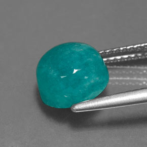 Amazonite Vert bleu naturelle Coupe roude, 3.04 ct, Opaque