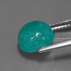 Amazonite Vert bleu naturelle Coupe roude, 2.93 ct, Opaque