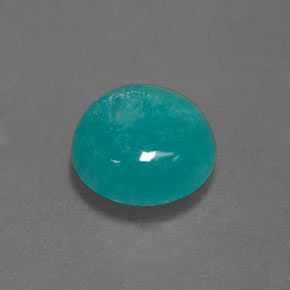 Amazonite vert bleu naturelle coupe roude, 2,19 ct, opaque