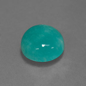 Amazonite vert bleu naturelle coupe roude, 2,39 ct, opaque