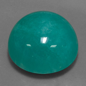 Amazonite vert naturelle coupe roude, 31,50 ct, opaque