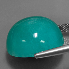 Amazonite vert naturelle coupe roude, 31,50 ct, opaque