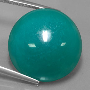Amazonite vert naturelle coupe roude, 32,51 ct, opaque