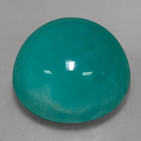 Amazonite vert naturelle coupe roude, 32,51 ct, opaque