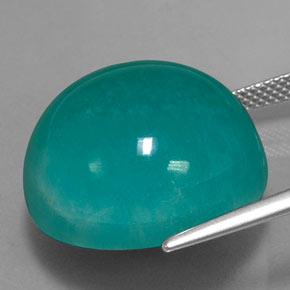 Amazonite vert naturelle coupe roude, 32,51 ct, opaque