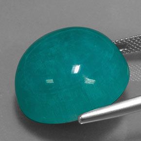 Amazonite vert naturelle coupe roude, 30,67 ct, opaque