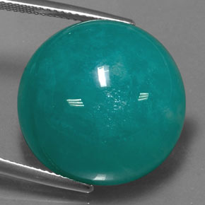 Amazonite Vert bleu naturelle Coupe roude, 32.85 ct, Opaque