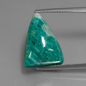 Amazonite Vert naturelle Trillion, 10.88 ct, Opaque