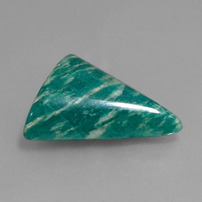 Amazonite vert naturelle trillion, 10,71 ct, opaque