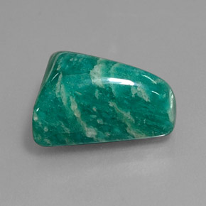 Amazonite Vert naturelle Forme fantaisie, 11.24 ct, Opaque