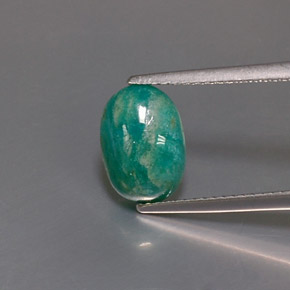 Amazonite Vert naturelle Coupe ovale, 2.50 ct, Opaque