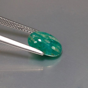 Amazonite Vert naturelle Coupe ovale, 2.50 ct, Opaque