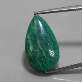 Amazonite Vert naturelle En forme de poire, 15.40 ct, Opaque
