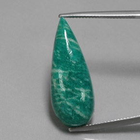 Amazonite vert naturelle en forme de poire, 17,19 ct, opaque