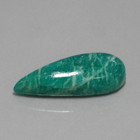 Amazonite vert naturelle en forme de poire, 17,19 ct, opaque