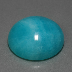 Amazonite bleu vert naturelle coupe roude, 16,69 ct, opaque